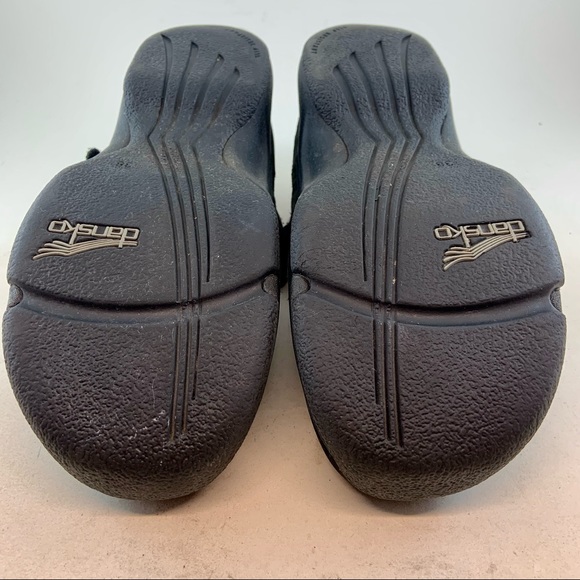 Dansko Black Kiki Nubuck Leather Z Strap Mary Jane Clogs, size 38 7.5 8 - Picture 9 of 11